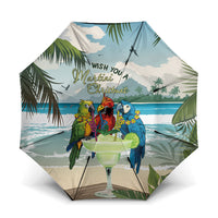 Wish You A Merry Martini Christmas Umbrella Cocktail Parrot-dise LT7 One Size Folded 11.42 inch Opened Diameter 37.4 inch Multicolor - Polynesian Pride