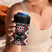 Personalised Taniko Motifs Aotearoa 4 in 1 Can Cooler Tumbler Waitangi Kowhaiwhai Kiwi LT7 - Polynesian Pride