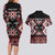 Personalised Taniko Motifs Aotearoa Couples Matching Long Sleeve Bodycon Dress and Hawaiian Shirt Waitangi Kowhaiwhai Kiwi