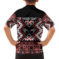 Personalised Taniko Motifs Aotearoa Family Matching Summer Maxi Dress and Hawaiian Shirt Waitangi Kowhaiwhai Kiwi LT7 - Polynesian Pride