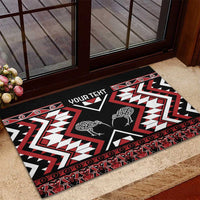 Personalised Taniko Motifs Aotearoa Rubber Doormat Waitangi Kowhaiwhai Kiwi LT7 - Polynesian Pride