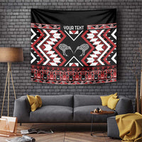 Personalised Taniko Motifs Aotearoa Tapestry Waitangi Kowhaiwhai Kiwi LT7 Red - Polynesian Pride