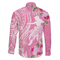 Personalised Hawaii Wahine Family Matching Long Sleeve Bodycon Dress and Hawaiian Shirt Women's Day Maui Lokelani Roses LT7 - Polynesian Pride