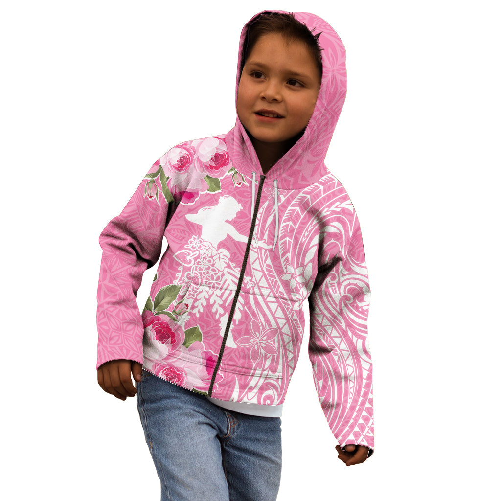 Personalised Hawaii Wahine Kid Hoodie Women's Day Maui Lokelani Roses LT7 - Polynesian Pride