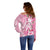 Personalised Hawaii Wahine Off Shoulder Sweater Women's Day Maui Lokelani Roses LT7 - Polynesian Pride
