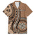 Personalized Tonga Ngatu Hawaiian Shirt Vintage Brown Manulua Motifs