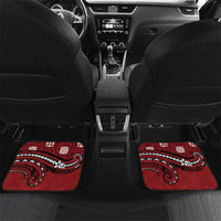 Tonga Ngatu Car Mats Iconic Red Manulua Motifs