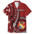 Personalized Tonga Ngatu Family Matching Off Shoulder Maxi Dress and Hawaiian Shirt Iconic Red Manulua Motifs