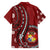 Personalized Tonga Ngatu Family Matching Off Shoulder Maxi Dress and Hawaiian Shirt Iconic Red Manulua Motifs