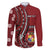 Personalized Tonga Ngatu Family Matching Off Shoulder Maxi Dress and Hawaiian Shirt Iconic Red Manulua Motifs
