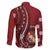 Personalized Tonga Ngatu Family Matching Off Shoulder Maxi Dress and Hawaiian Shirt Iconic Red Manulua Motifs