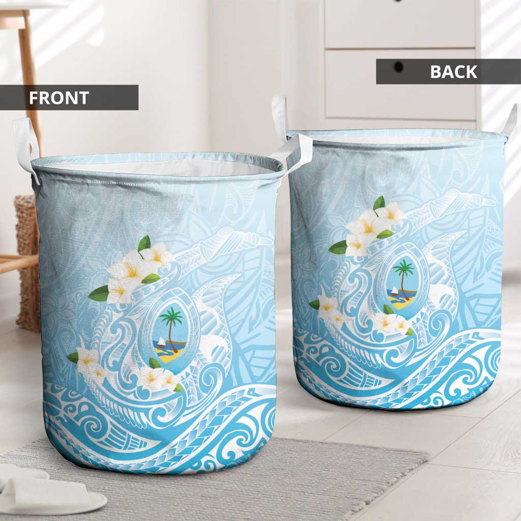 Guam Fishhook Mix Guasali Flowers Laundry Basket Dreaming Turquoise