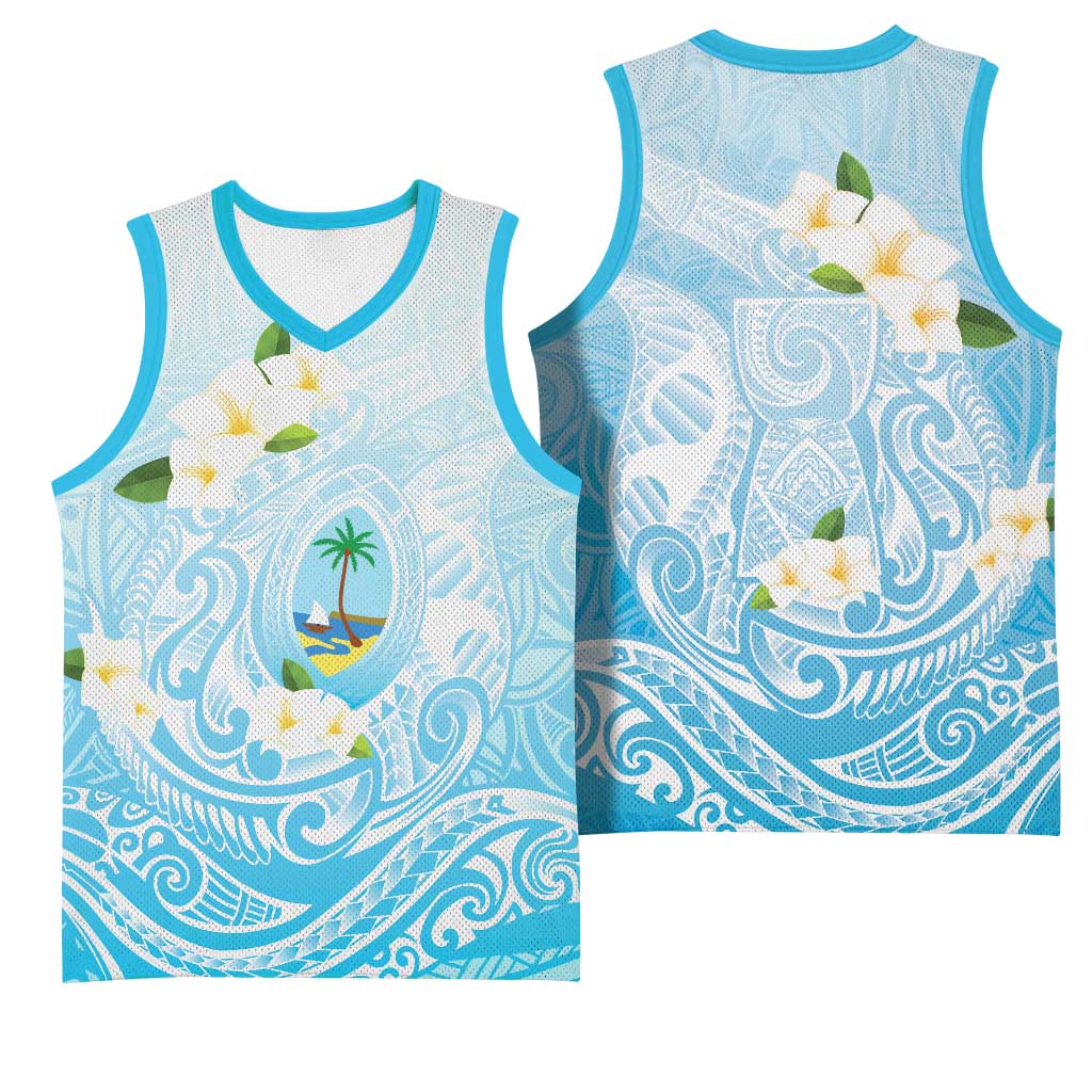 Guam Fishhook Mix Guasali Flowers Basketball Jersey Dreaming Turquoise