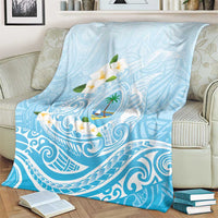 Guam Fishhook Mix Guasali Flowers Blanket Dreaming Turquoise
