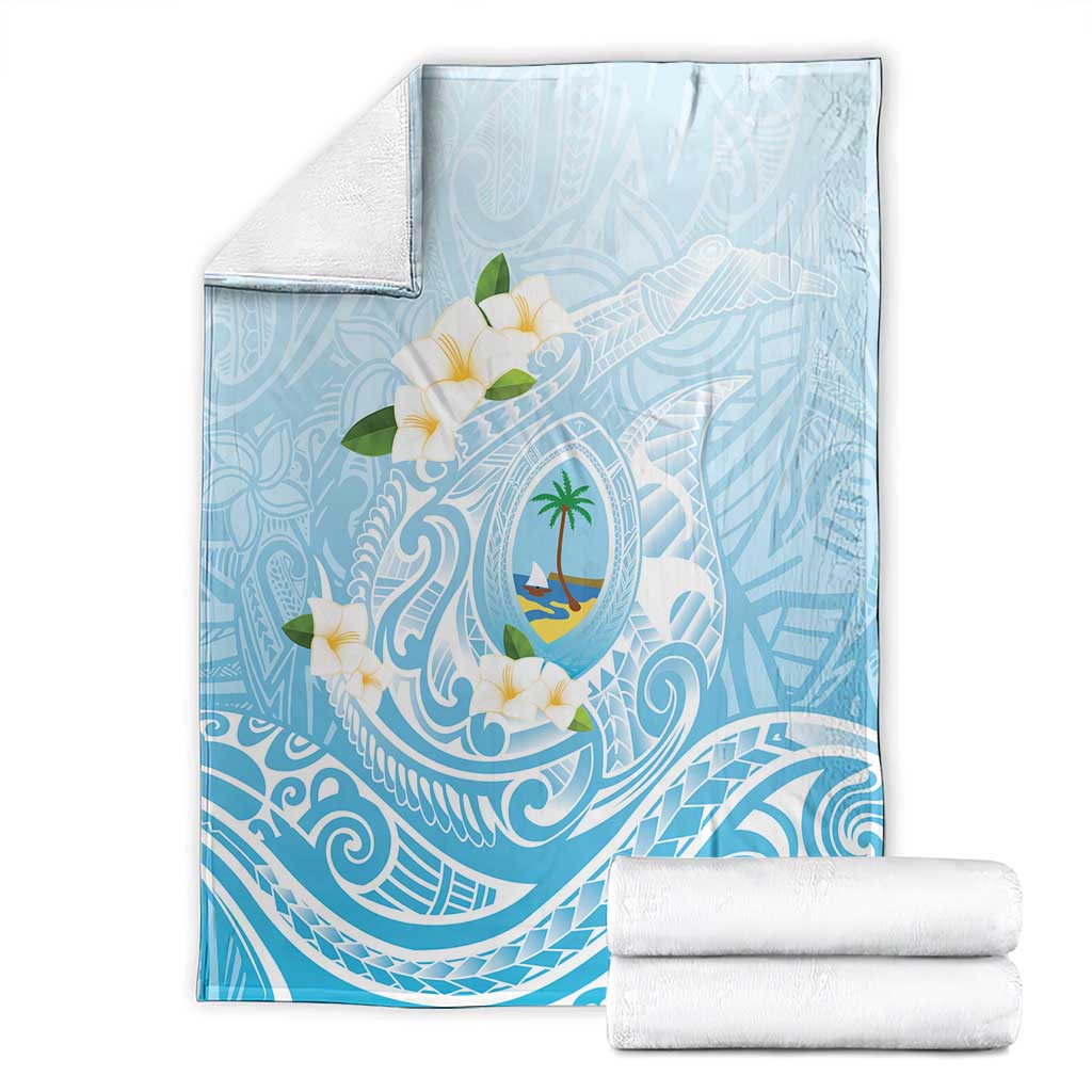 Guam Fishhook Mix Guasali Flowers Blanket Dreaming Turquoise