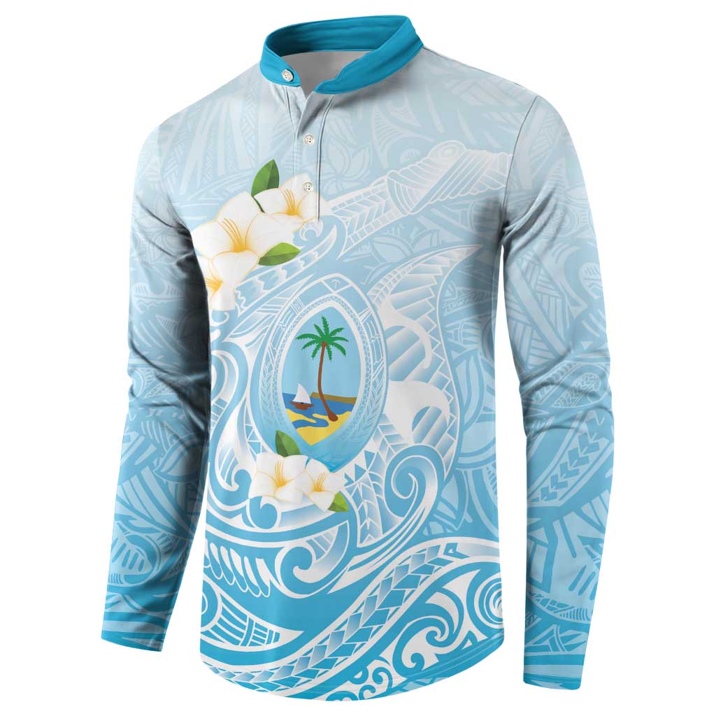 Guam Fishhook Mix Guasali Flowers Button Sweatshirt Dreaming Turquoise