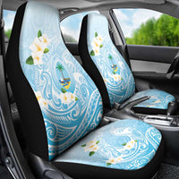 Guam Fishhook Mix Guasali Flowers Car Seat Cover Dreaming Turquoise