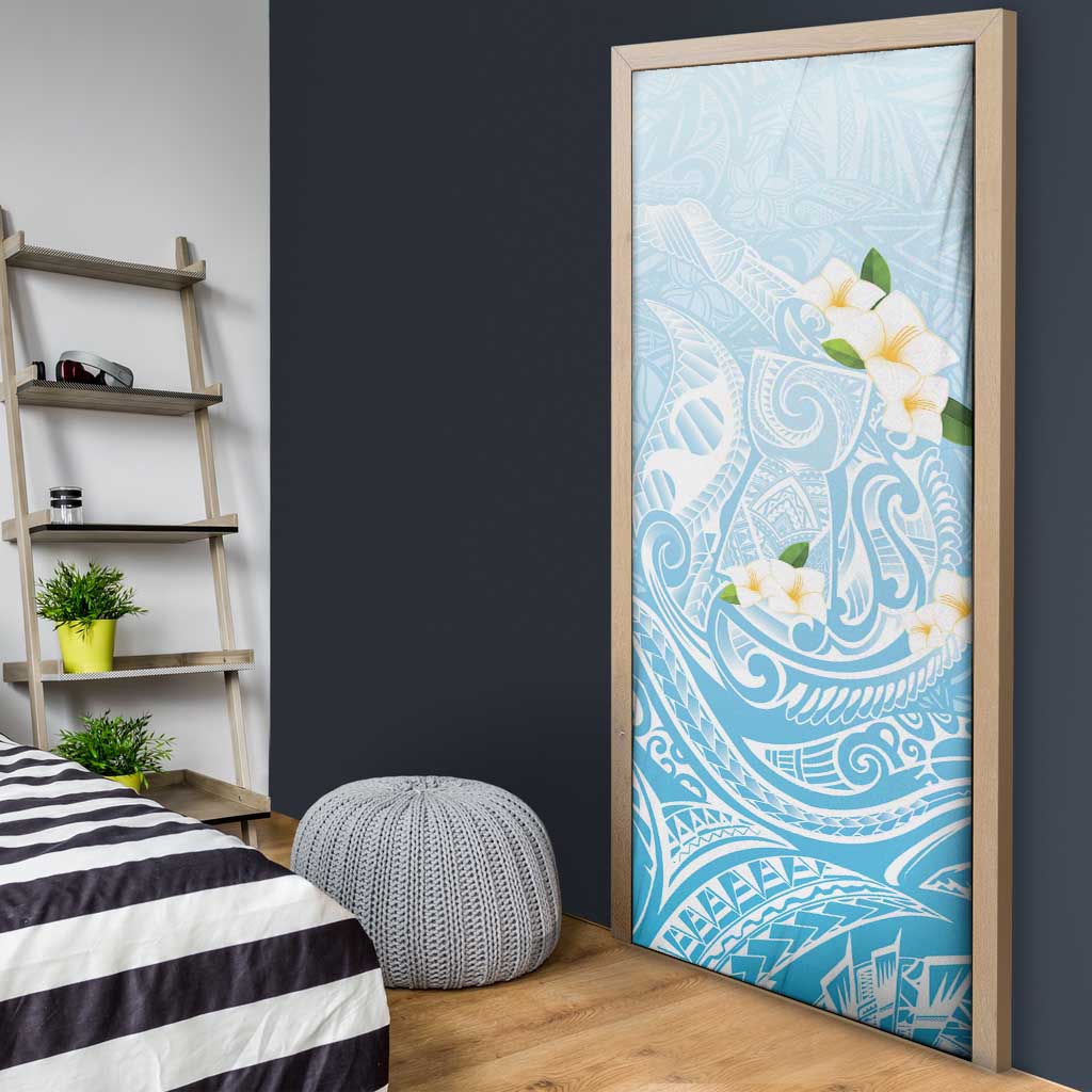Guam Fishhook Mix Guasali Flowers Door Cover Dreaming Turquoise LT7 - Polynesian Pride