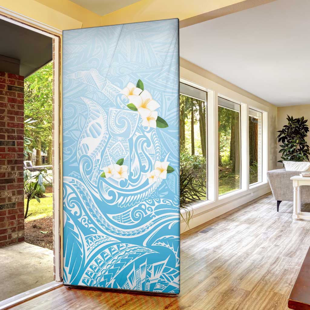 Guam Fishhook Mix Guasali Flowers Door Cover Dreaming Turquoise LT7 - Polynesian Pride