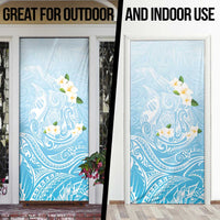 Guam Fishhook Mix Guasali Flowers Door Cover Dreaming Turquoise LT7 - Polynesian Pride