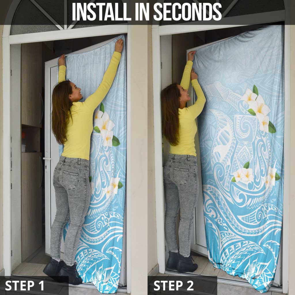 Guam Fishhook Mix Guasali Flowers Door Cover Dreaming Turquoise LT7 - Polynesian Pride