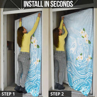 Guam Fishhook Mix Guasali Flowers Door Cover Dreaming Turquoise LT7 - Polynesian Pride