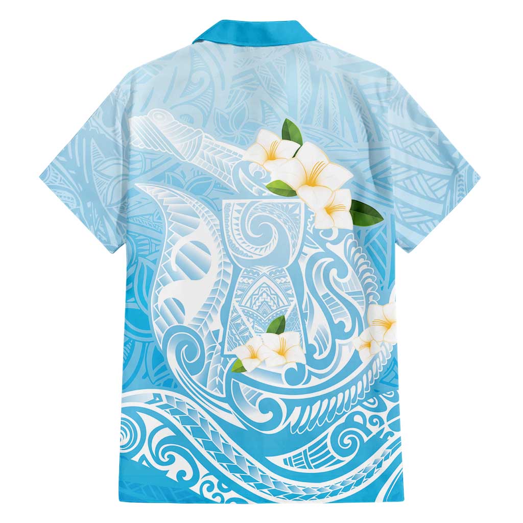 Guam Fishhook Mix Guasali Flowers Family Matching Off Shoulder Short Dress and Hawaiian Shirt Dreaming Turquoise LT7 - Polynesian Pride