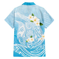 Guam Fishhook Mix Guasali Flowers Family Matching Short Sleeve Bodycon Dress and Hawaiian Shirt Dreaming Turquoise LT7 - Polynesian Pride