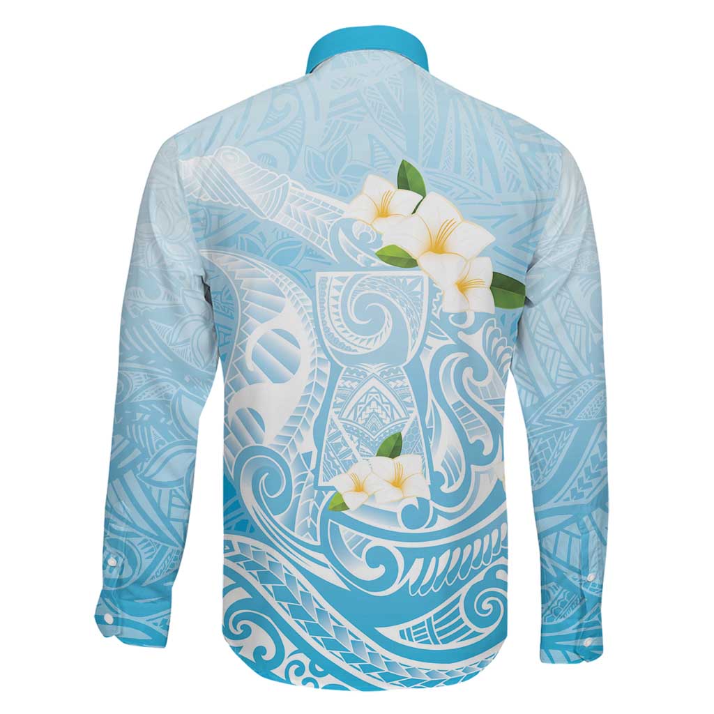 Guam Fishhook Mix Guasali Flowers Family Matching Tank Maxi Dress and Hawaiian Shirt Dreaming Turquoise LT7 - Polynesian Pride