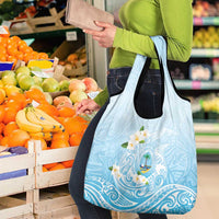 Guam Fishhook Mix Guasali Flowers Grocery Bag Dreaming Turquoise
