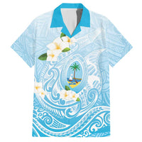 Guam Fishhook Mix Guasali Flowers Hawaiian Shirt Dreaming Turquoise LT7 Turquoise - Polynesian Pride