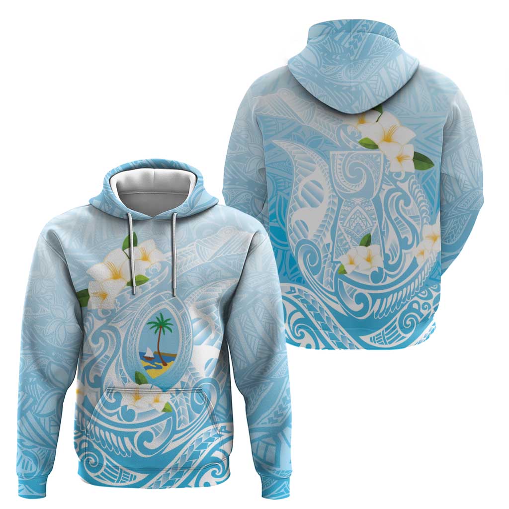 Guam Fishhook Mix Guasali Flowers Hoodie Dreaming Turquoise LT7 - Polynesian Pride