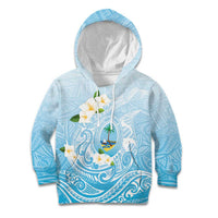 Guam Fishhook Mix Guasali Flowers Kid Hoodie Dreaming Turquoise