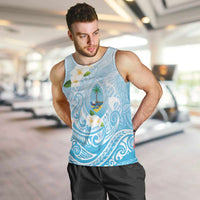 Guam Fishhook Mix Guasali Flowers Men Tank Top Dreaming Turquoise