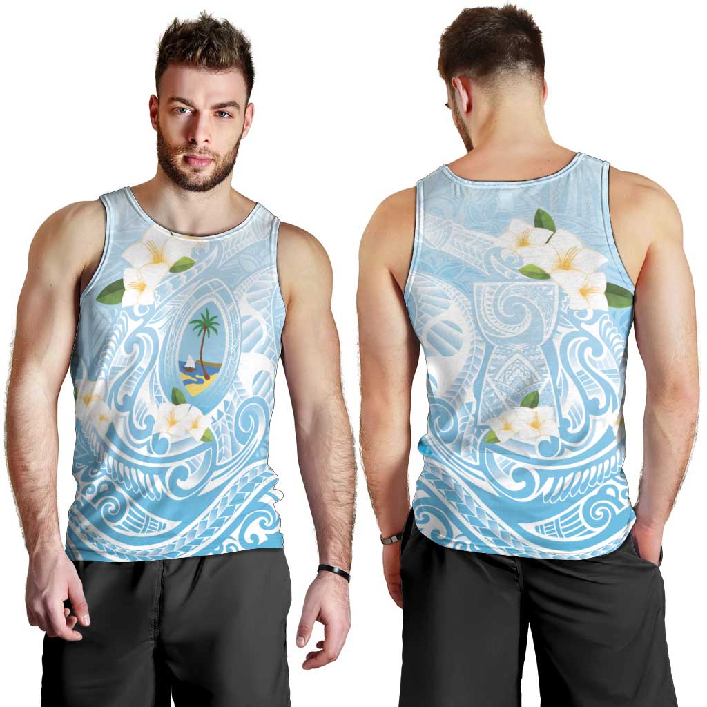Guam Fishhook Mix Guasali Flowers Men Tank Top Dreaming Turquoise