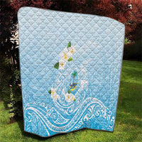 Guam Fishhook Mix Guasali Flowers Quilt Dreaming Turquoise