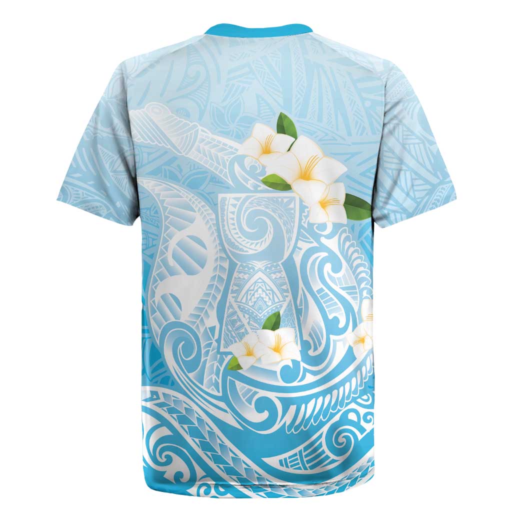 Guam Fishhook Mix Guasali Flowers Rugby Jersey Dreaming Turquoise