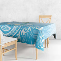 Guam Fishhook Mix Guasali Flowers Tablecloth Dreaming Turquoise