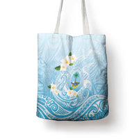 Guam Fishhook Mix Guasali Flowers Tote Bag Dreaming Turquoise