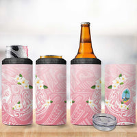 Guam Fishhook Mix Guasali Flowers 4 in 1 Can Cooler Tumbler Dreaming Coral