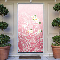 Guam Fishhook Mix Guasali Flowers Door Cover Dreaming Coral LT7 Pink - Polynesian Pride