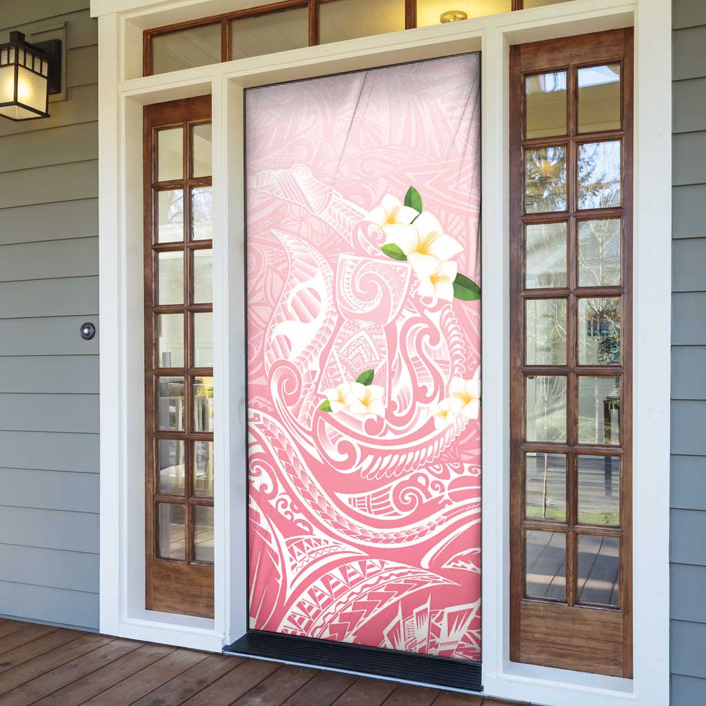 Guam Fishhook Mix Guasali Flowers Door Cover Dreaming Coral LT7 - Polynesian Pride