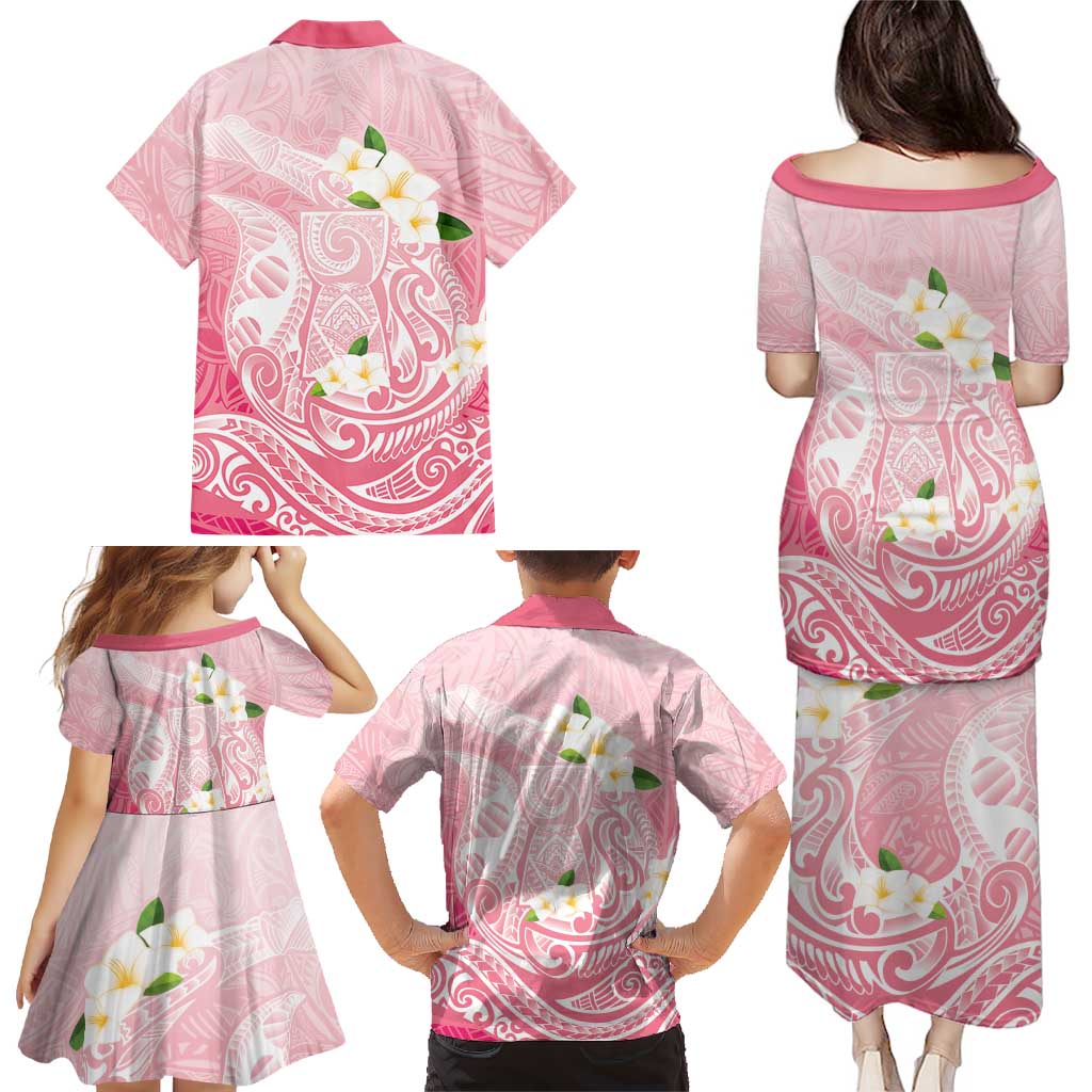 Guam Fishhook Mix Guasali Flowers Family Matching Puletasi and Hawaiian Shirt Dreaming Coral LT7 - Polynesian Pride
