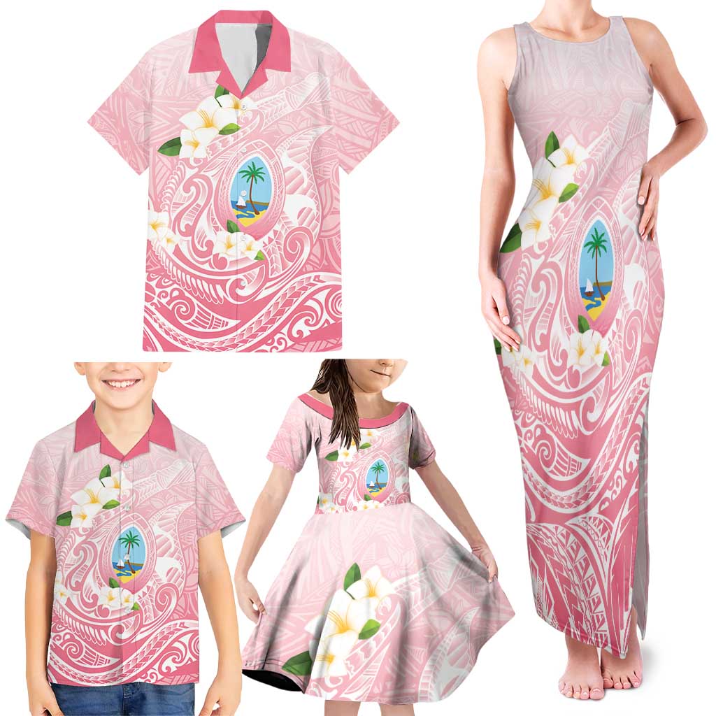 Guam Fishhook Mix Guasali Flowers Family Matching Tank Maxi Dress and Hawaiian Shirt Dreaming Coral LT7 - Polynesian Pride