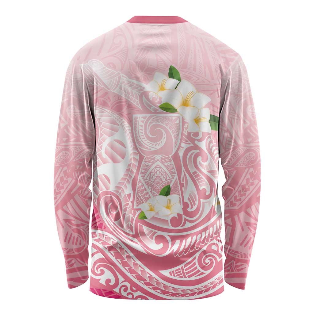 Guam Fishhook Mix Guasali Flowers Long Sleeve Shirt Dreaming Coral