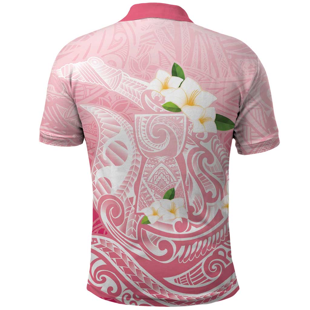 Guam Fishhook Mix Guasali Flowers Polo Shirt Dreaming Coral
