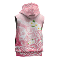 Guam Fishhook Mix Guasali Flowers Sleeveless Zip Hoodie Dreaming Coral