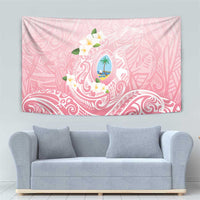 Guam Fishhook Mix Guasali Flowers Tapestry Dreaming Coral