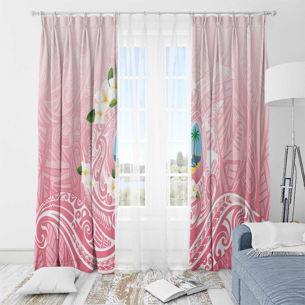 Guam Fishhook Mix Guasali Flowers Window Curtain Dreaming Coral LT7 - Polynesian Pride