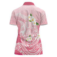 Guam Fishhook Mix Guasali Flowers Women Polo Shirt Dreaming Coral
